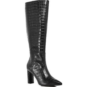 Aqua Women's Maria Knee-High Boots Leather Block Heel US Size 8 BNW/OBox